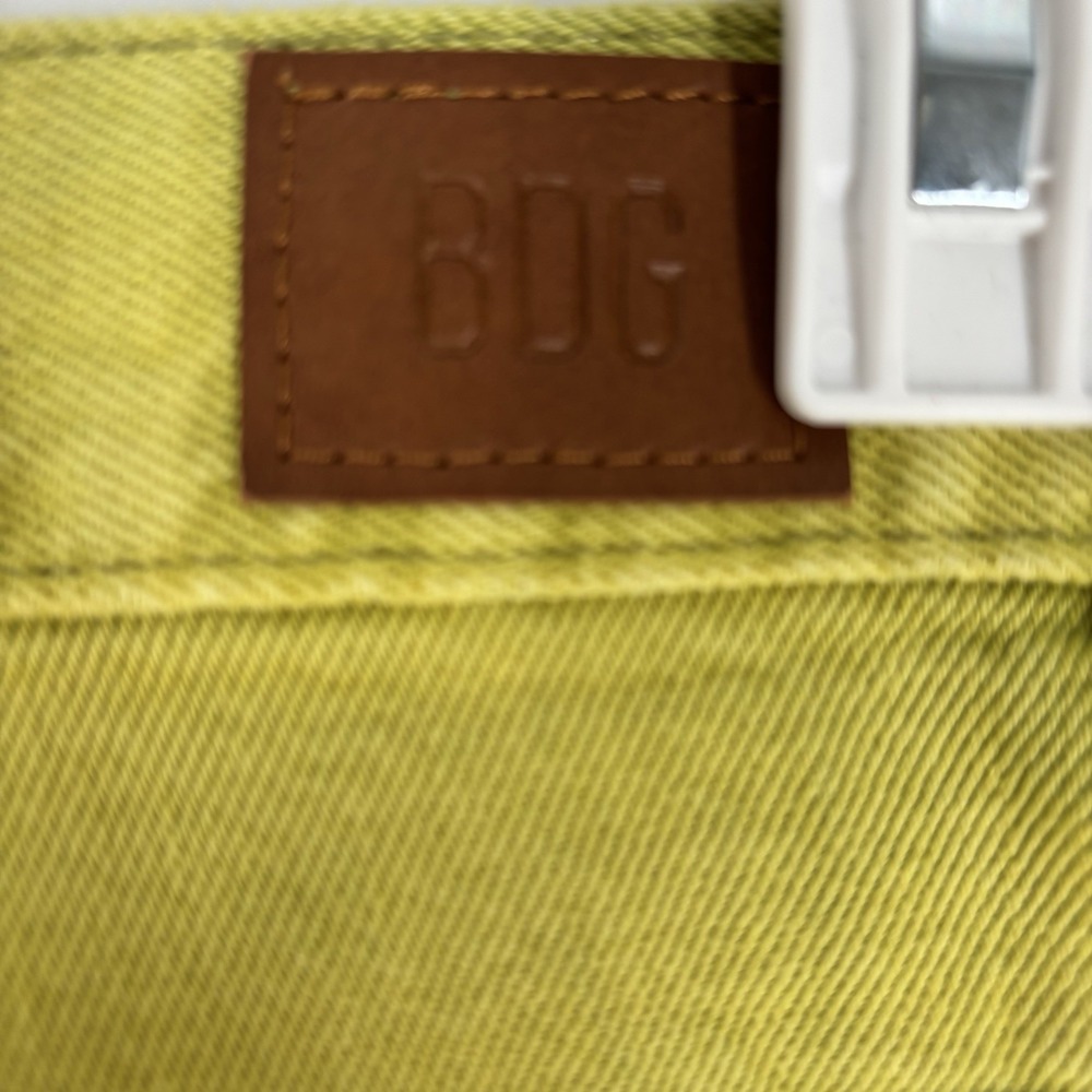 BDG Urban Outfitters Womens High Rise Loose Baggy Jeans Sz 25 Lime Green Grunge‎ - Picture 12 of 14